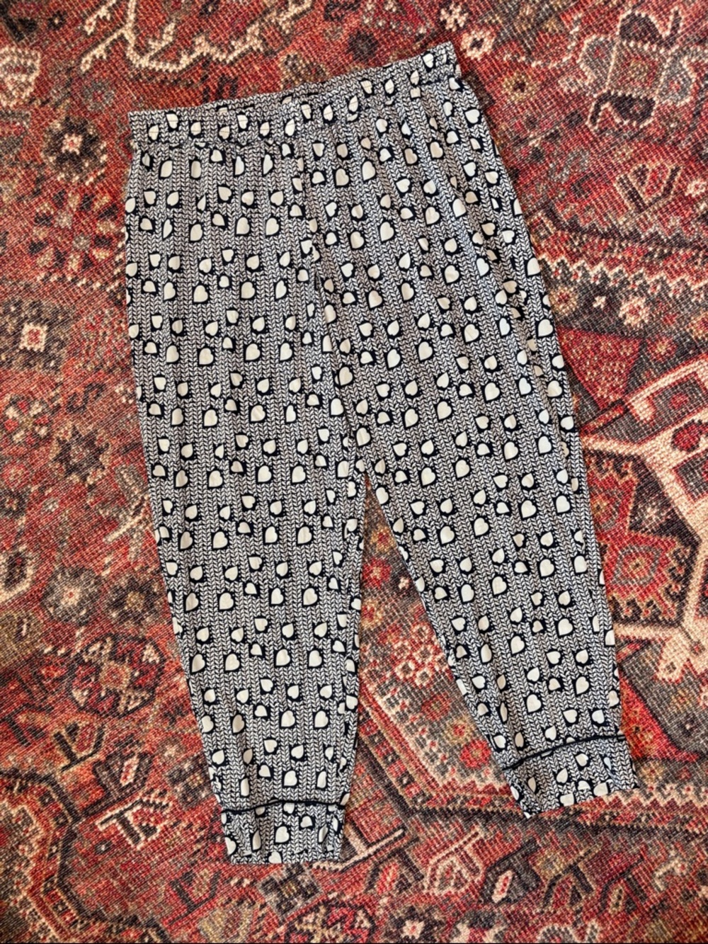 Stella McCartney Blue and White Printed Silk Pajama Pants